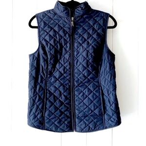 NWT Van Heusen Navy Quilted Puffer Vest Size Small